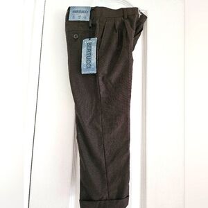 Enrico Bertucci Tailored Brown Trousers Size 4 NWT